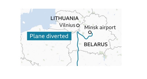Ryanair விமானியை ஏமாற்றி பயணியை Belarus கைது